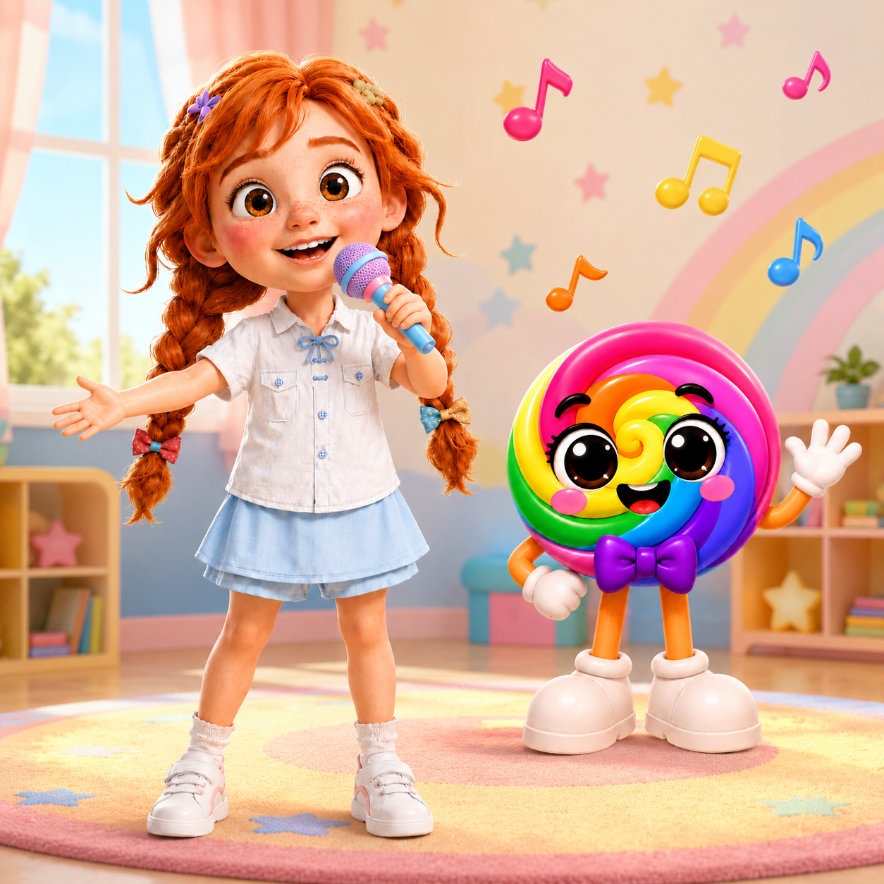 Gali and LolliPop enjoying music together
