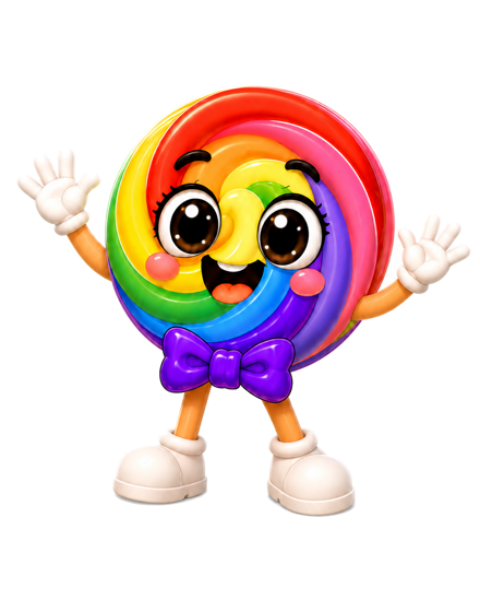 LolliPop mascot waving