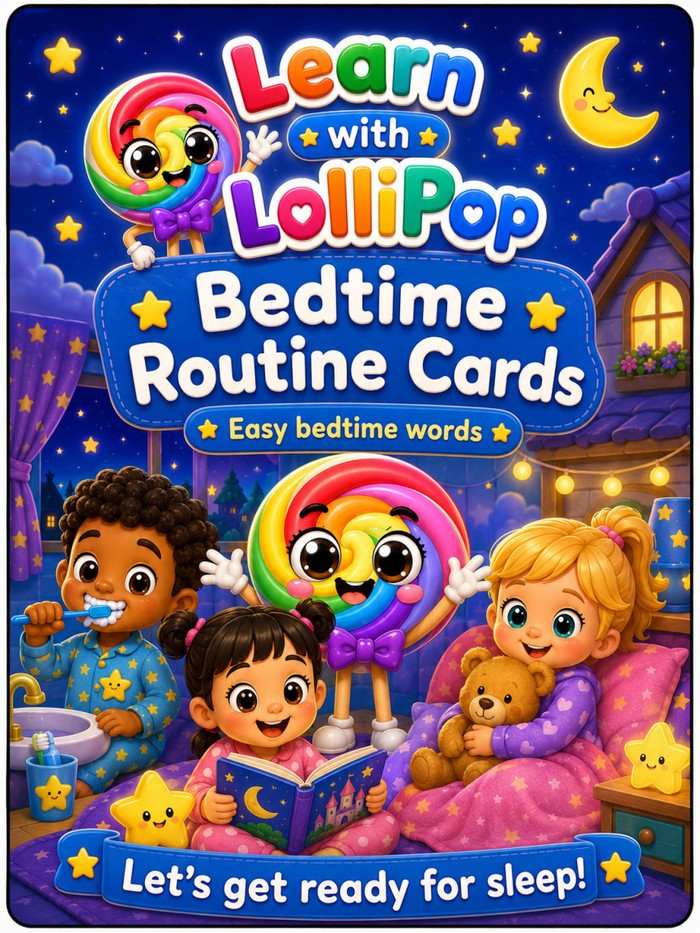 Gali's wonderland Bedtime Routine Cards cover