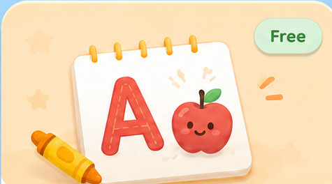 ABC coloring pack with the letter A and an apple