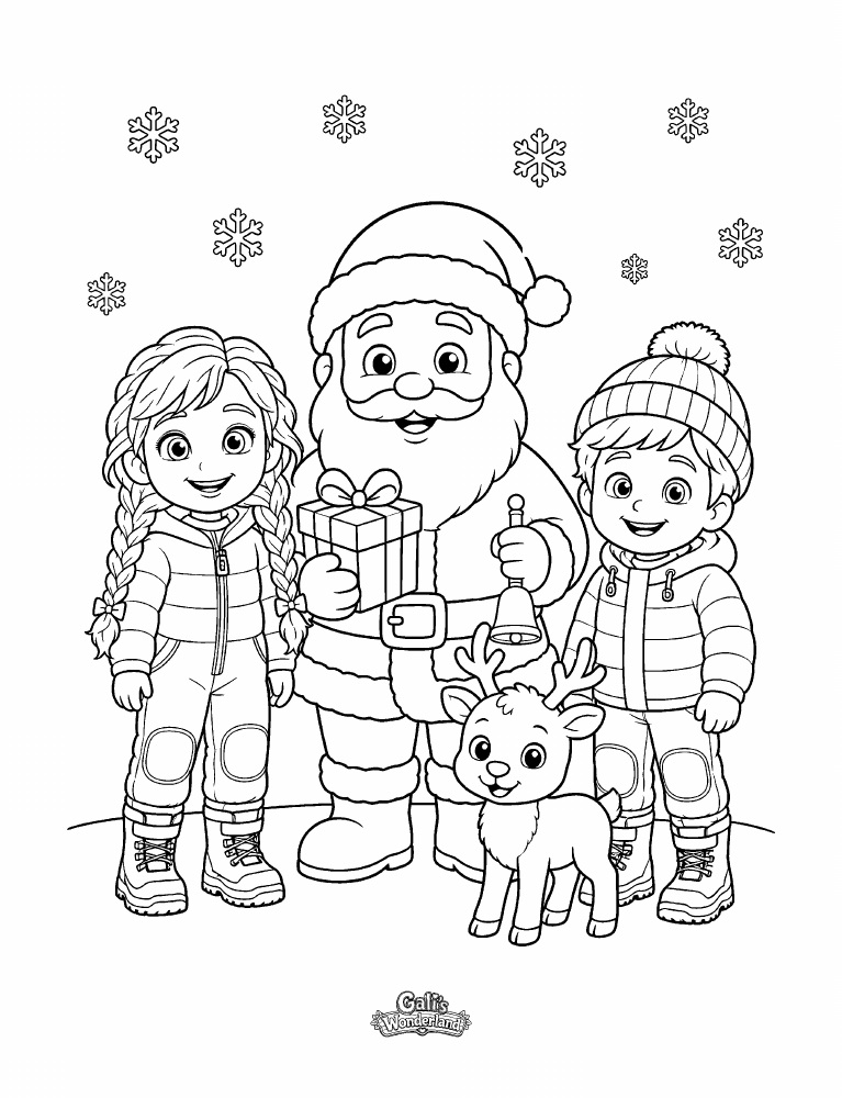 Christmas Coloring Book עמוד נבחר מתוך החוברת